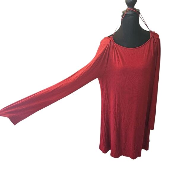 NWT Chic Red Long Sleeve Dress Old Navy Soft Stretch knit Women's Large Tall - Picture 3 of 8